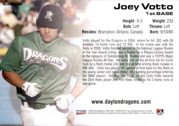 2009 Choice Dayton Dragons Greats #10 Joey Votto Back