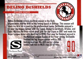 2009 Grandstand Billings Mustangs #NNO Delino DeShields Back