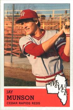 1983 Fritsch Cedar Rapids Reds #7 Jay Munson Front