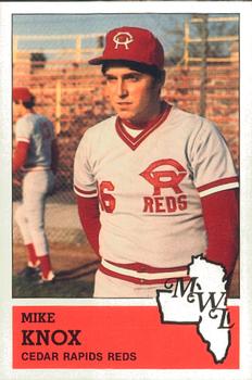 1983 Fritsch Cedar Rapids Reds #9 Mike Knox Front