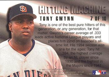 1995 Ultra - Hitting Machines #7 Tony Gwynn Back