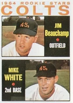 1964 Topps #492 Colts 1964 Rookie Stars (Jim Beauchamp / Mike White) Front