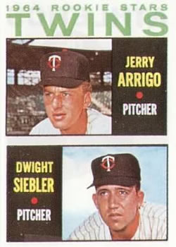 1964 Topps #516 Twins 1964 Rookie Stars (Jerry Arrigo / Dwight Siebler) Front