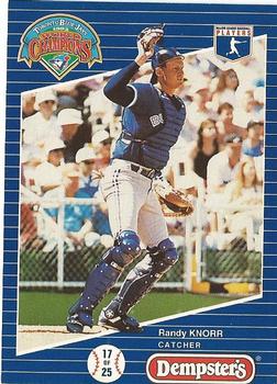 1993 Dempster's Toronto Blue Jays #17 Randy Knorr Front