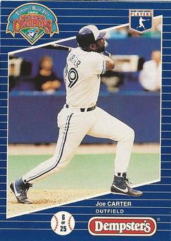1993 Dempster's Toronto Blue Jays #6 Joe Carter Front