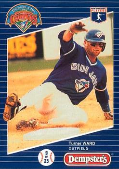 1993 Dempster's Toronto Blue Jays #9 Turner Ward Front