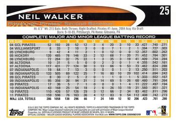 2012 Topps #25 Neil Walker Back