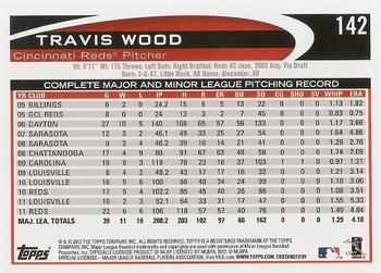 2012 Topps #142 Travis Wood Back