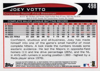 2012 Topps #498 Joey Votto Back