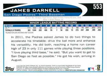 2012 Topps #553 James Darnell Back