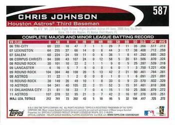 2012 Topps #587 Chris Johnson Back