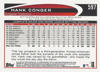 2012 Topps #597 Hank Conger Back