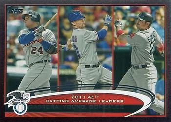 2012 Topps - Black #239 Miguel Cabrera / Michael Young / Adrian Gonzalez Front