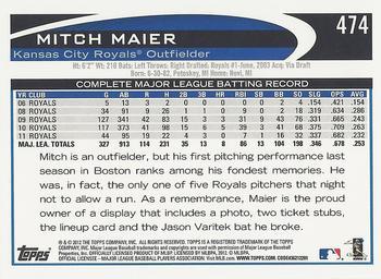 2012 Topps - Gold Sparkle #474 Mitch Maier Back