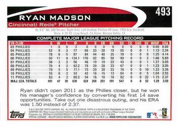 2012 Topps - Gold Sparkle #493 Ryan Madson Back