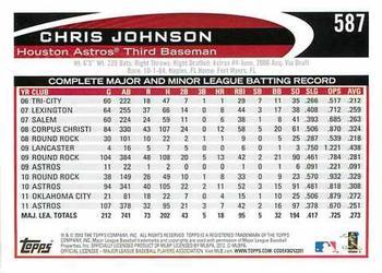 2012 Topps - Gold Sparkle #587 Chris Johnson Back
