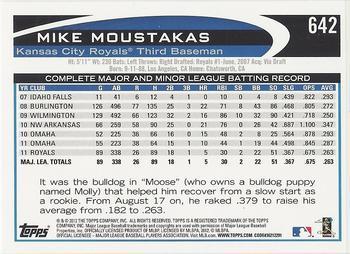 2012 Topps - Gold Sparkle #642 Mike Moustakas Back
