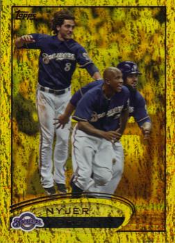 2012 Topps - Gold Sparkle #66 Nyjer Morgan Front