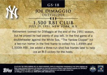 2012 Topps - Gold Standard #GS-18 Joe DiMaggio Back