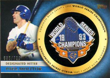 2012 Topps - Gold World Series Champion Commemorative Pins #GCP-PM Paul Molitor Front