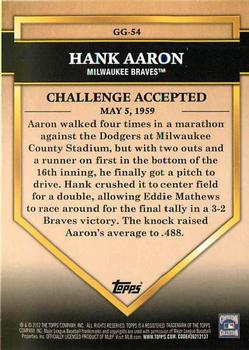 2012 Topps - Golden Greats #GG-54 Hank Aaron Back