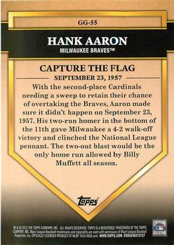 2012 Topps - Golden Greats #GG-55 Hank Aaron Back