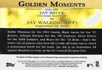 2012 Topps - Golden Moments Autographs #GMA-JBR Jay Bruce Back