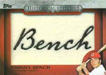 2012 Topps - Historical Stitches #HS-JB Johnny Bench Front