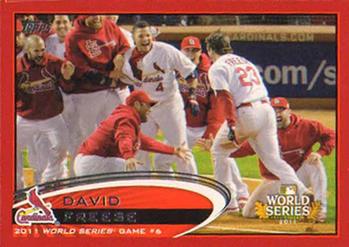 2012 Topps - Red #291 David Freese Front