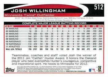 2012 Topps - Red #512 Josh Willingham Back
