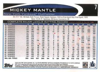 2012 Topps - Red #7 Mickey Mantle Back