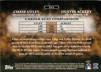 2012 Topps - Timeless Talents #TT-2 Chase Utley / Dustin Ackley Back