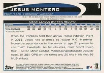 2012 Topps - Blue #9 Jesus Montero Back