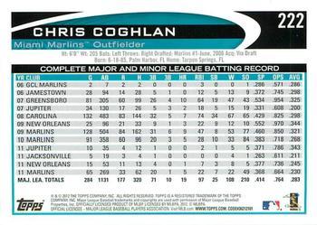 2012 Topps - Blue #222 Chris Coghlan Back