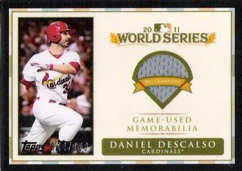 2012 Topps - World Champion Relics #WCR-DD Daniel Descalso Front