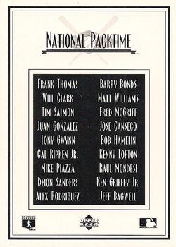 1995 Upper Deck #NNO National Packtime Order Form Front