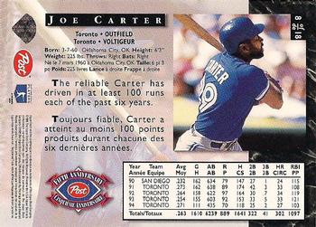 1995 Post Canada Anniversary Edition #8 Joe Carter Back