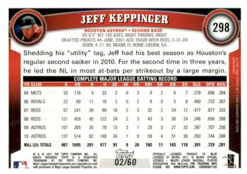 2011 Topps - Hope Diamond Anniversary #298 Jeff Keppinger Back