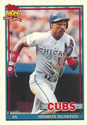 1991 Topps Cracker Jack Series Two #23 Shawon Dunston Front