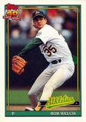 1991 Topps Cracker Jack Series Two #28 Bob Welch Front