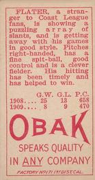 1909-11 Obak (T212) #NNO John Flater Back