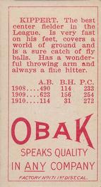 1909-11 Obak (T212) #NNO Ed Kippert Back