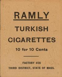 1909 Ramly Cigarettes T204 #NNO Germany Schaefer Back