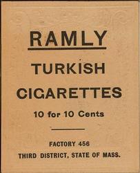 1909 Ramly Cigarettes T204 #NNO Tubby Spencer Back