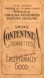 1910 Contentnea First Series (T209) #NNO J.J. Lane Back