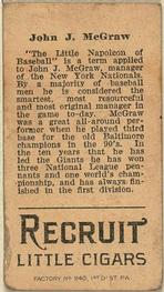 1912 American Tobacco Company Brown Background (T207) #NNO John McGraw Back