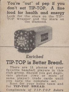 1947 Tip Top (D323) #NNO Edmund Lopat Back