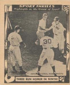 1948 Swell Sport Thrills #16 Three Run Homer in Ninth: Ted Williams' Homer Front