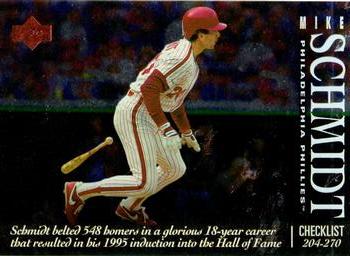 1995 Upper Deck - Checklists Series Two #5 Mike Schmidt Front
