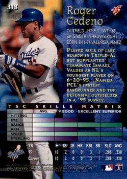 1996 Stadium Club - Members Only #313 Roger Cedeno Back